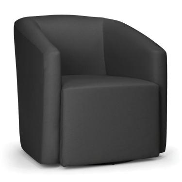 Imagem de Poltrona Stella Max Corino Preto Base Giratória - D'rossi