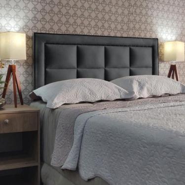 Imagem de Cabeceira King 195 Cama Box Diamond 2 H8 Módena Cinza Suede Painel RBL