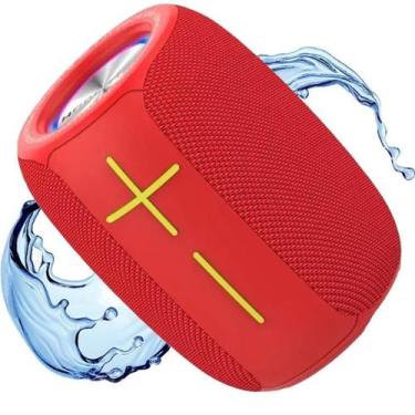 Imagem de Caixa De Som Bluetooth 5.0 Super Potente - Vermelha - Caixinha De Som 
