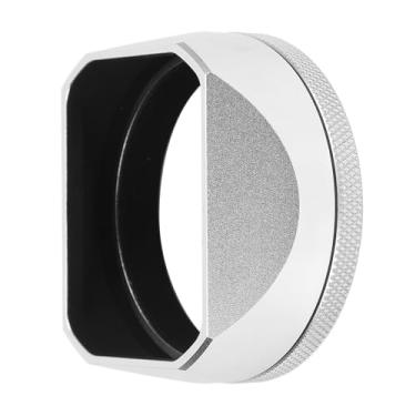 Imagem de Capa de Lente de Metal Quadrada para X100VI X100V X100F X100T X100SX100 X70 LH X54 Acessórios de Câmera Sombra de Capa de Lente Quadrada de Metal Com Tampa, Prata