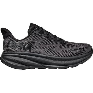 Imagem de HOKA Clifton 9 Tênis de corrida feminino Performance Road, Preto/preto, 35