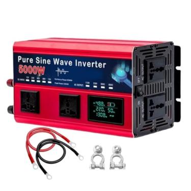 Imagem de 48v to 110v,Inversor de onda senoidal pura de 5000 W, inversor de energia residencial pequeno de 12 V, 24 V, 48 V, 60 V, 72 V para 110 V, 220 V CA, conversor 5 tomadas CA e visor LCD