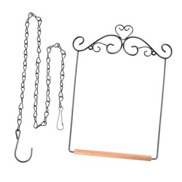 Imagem de WeiLaiKeQi Suporte para, suporte para brincar em papagaios, brinquedo de treinamento compacto com corrente para pendurar, para calopsitas, pássaros