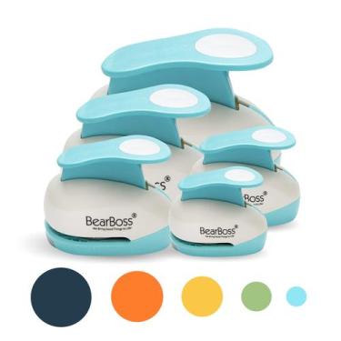 Imagem de Scrapbooking Paper Punch BearBoss BearBoss 5 Circle branco-azul