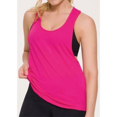 Imagem de Camiseta Feminina Esportiva Regata Cavada Selene 20855, P, Pink