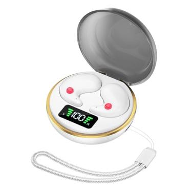 Imagem de ASHATA Fones de Ouvido Sem Fio, Fones de Ouvido Super Finos e Confortáveis ​​para Dormir Com 5.3, Transmissão de 10m, Frequência de 20Hz 20kHz, Carregamento do Tipo C (Branco)