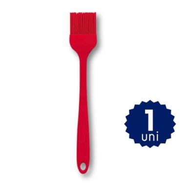 Imagem de Kit Silicone 3 Utensílio Básico Colher Espátula Pão Dura Pincel Cozinh