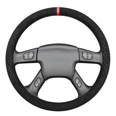 Imagem de MEWANT Capa de volante de carro costurada à mão para Chevrolet Silverado 2003-2007 protetor de volante, acessórios de volante