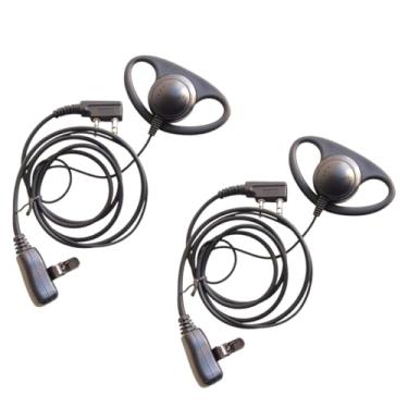 Imagem de Kit 2 Fones De Ouvido PTT Formato Concha Áudio Potente Conforto P/Radio Portátil