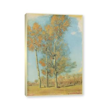 Imagem de Moldura de champanhe. Pinturas a óleo famosas, (sem título 22) de Ferdinand Hodler, reprodução impressa em tela, arte de cenário para decoração de sala de estar. 40 x 60 cm - 15,8 x 23,7 pol