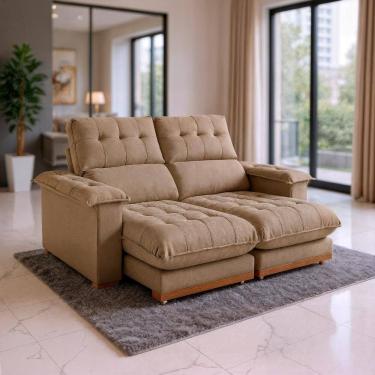 Imagem de Sofá 2 Lugares 2,00m Retrátil e Reclinável Milano Bom Pastor