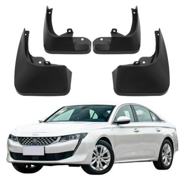 Imagem de 4 Pces Para-Lamas para Automóveis, Protetor de Lama Resistente do Respingo Plástico de Proteção Reforçada compatível com Peugeot 508 sedan 508SW 2010 2011-2018 2019 2020