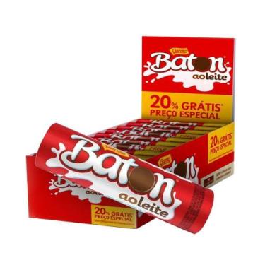 Imagem de Chocolate Garoto Baton ao Leite 16g - Embalagem com 30 Unidades
