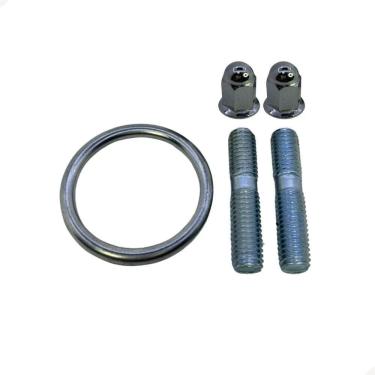 Imagem de 2X Parafuso Prisioneiro+Porca+Anel Escape Cg 125 2000 A 2004