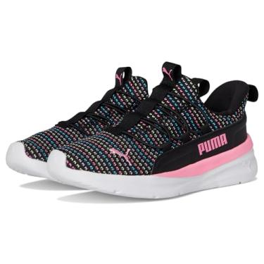 Imagem de PUMA Tênis infantil unissex Softride One4all sem cadarço (criança pequena), Puma Preto-rápido rosa 1, 11.5 Wide Little Kid