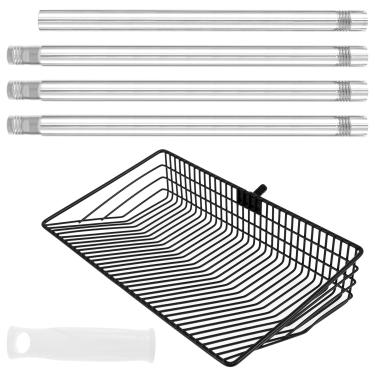 Imagem de LCZNXJJY Pá de peneiramento de cocô de galinha com cabo longo, pá removível para limpeza de galinheiro, acessórios resistentes para galinheiros, ferramentas de limpeza, pá de cocô de estimação para