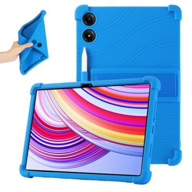 Imagem de Hoibon Capa para Xiaomi Redmi Pad Pro 12,1 polegadas/para Xiaomi Poco Pad 12,1 polegadas com suporte, capa protetora de silicone à prova de choque para tablet Xiaomi Redmi Pad Pro de 12,1