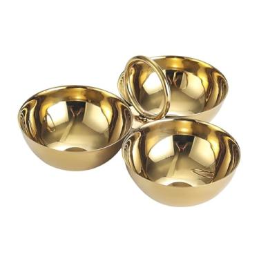 Imagem de Ｂｅｓｇａ Pratos de Aperitivos de aço Inoxidável, Fruteiras E Recipientes para Armazenamento de Alimentos para Churrascos, Ouro, Tamanho real