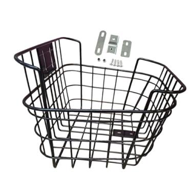 Imagem de KiBcsLic Cesta de bicicleta elétrica dianteira e traseira, universal, prática, leve, suporte de carga para parque, suprimentos casuais para ciclismo