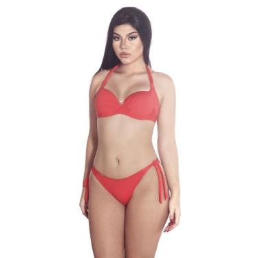 Imagem de Biquíni meia taça e calcinha empina bumbum de amarrar - Estigma, G, Ve