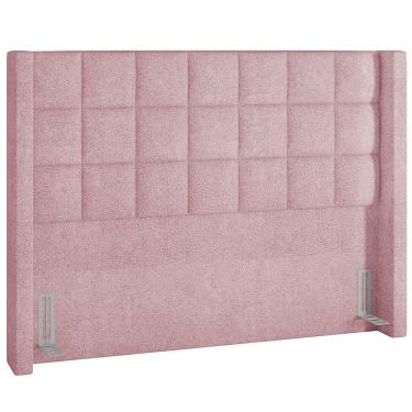 Imagem de Cabeceira Cama Box Casal 140 cm P05 Paris Bouclê Rosê - Lyam Decor