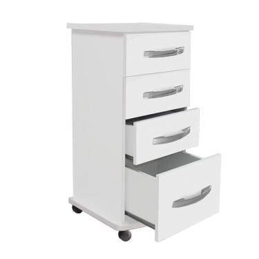 Imagem de Gaveteiro Com 4 Gavetas - Alta Qualidade  Branco 