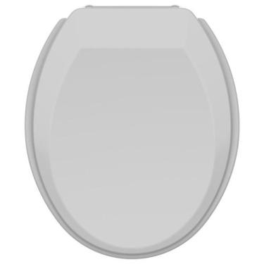 Imagem de Assento Sanitário Oval Universal Tupan Cinza  Tampa de Vaso Convencion
