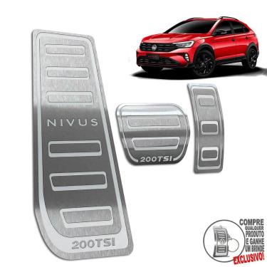 Imagem de Descanso + Pedaleira Volkswagen Nivus Highline Prata