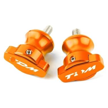 Imagem de BYYINGSUS M6 Acessórios de alumínio CNC para motocicleta bobinas de braço oscilante parafusos de suporte traseiro compatíveis com Y&AMAHA TDM 850 TDM850 TDM 900 TDM900 (laranja)