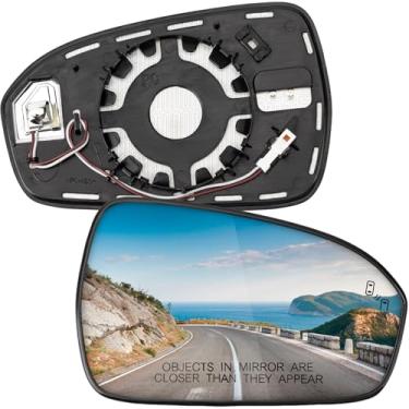 Imagem de LOIYLLEN Substituição do espelho lateral do motorista para Ford Fusion 2013 2014 2015 2016 2017 2018 2019 2020 2021 - Vidro do espelho do lado esquerdo, vidro dos espelhos retrovisores com aquecimento