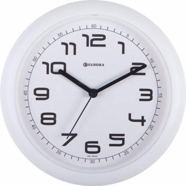 Imagem de Relogio De Parede Eurora Branco Com Mostrador Branco
