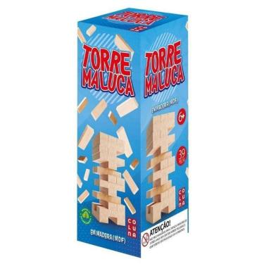 Imagem de Torre Maluca Jogo de Estratégia 39 Blocos - Madeira MDF