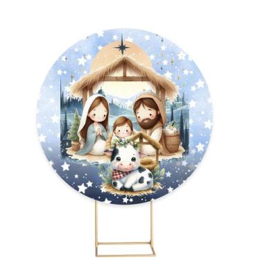 Imagem de Painel Festa Redondo Sublimado Natal 1,50m - Fadrix, NAT180