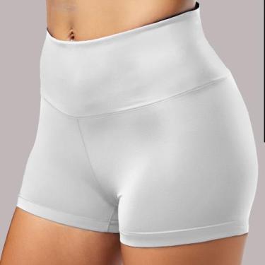 Imagem de Shorts Academia Fitness Suplex Premium Extreme Thermo, Branco, GG, Fem