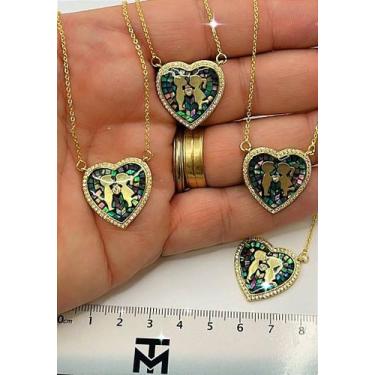 Imagem de Colar Coração Semijoia - 01 Unidade - Ouro 18k - no-brand