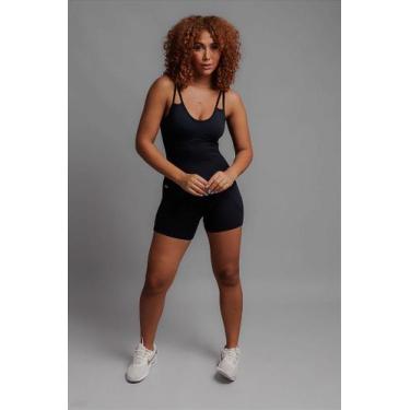 Imagem de Macacão Curto Bruna Preto - Confortável e Estiloso - Modele, GG