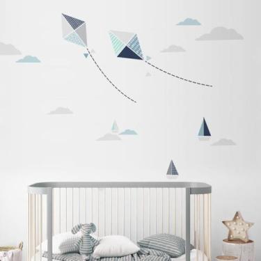 Imagem de Adesivo de Parede Pipa - Conjunto de Adesivos Coloridos para Decoração