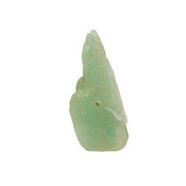 Imagem de 05 Cascalho Bruto Pedra Ônix Verde Natural Furado para Artesanato e De