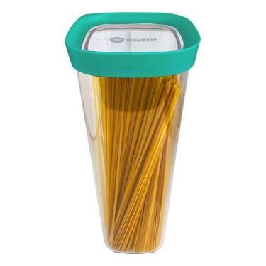 Imagem de Pote Hermético Cozinha para Mantimentos Macarrão Espaguete 2000ml (Verde)