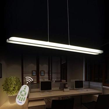 Imagem de Luminária pendente LED de teto com controle remoto, luminária pendente de mesa de jantar com controle remoto, lustre de acrílico de design moderno para sala de estar, quarto, sala de estar,