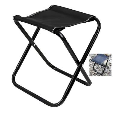 Imagem de Banco Banquinho Banqueta Dobravel Cadeira Portatil Acampamento Camping Pesca Praia Passeio Piquenique Ar Livre Compacta