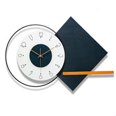 Imagem de WYUYIWH Relógio de parede de decoração de luxo leve para família moderno para sala de estar relógio de parede digital silencioso estilo sem tique-taque se encaixa em qualquer decoração para pendurar