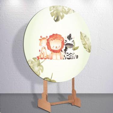 Imagem de Capa Painel Redondo Festa Safari Animais Estampa Infantil Mini e Grand