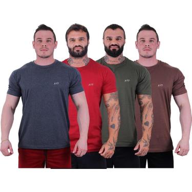 Imagem de Kit 4 Camiseta Tradicional Masculina MXD Concei Grife Básico Cor:;Tamanho:G;Gênero:Masc...