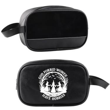 Imagem de TSOTMO Bolsa de maquiagem de bruxa presente assustadora de terror para Halloween bruxa feminista sarcástica coven feminismo melhor presente assustador para ela, Hobbies