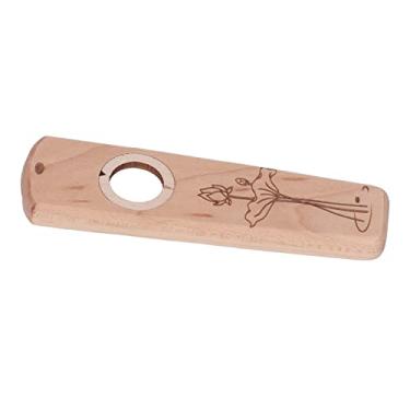 Imagem de Mingzhe Instrumento de Sopro de Harmônica de Flauta Kazoo de Madeira para Acompanhamento de Guitarra e Ukulele (Bordo)
