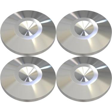 Imagem de Tapetes de aço inoxidável HiFi para alto falante, suporte de isolamento de alto-falante, base de proteção de chão para toca-discos subwoofer, alto-falante amplificador, CD leitor de DVD.