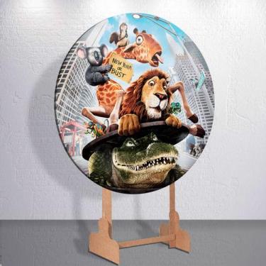 Imagem de Painel p/ Festa Infantil Animais Selvagens Estampa De Zoológico Capas 