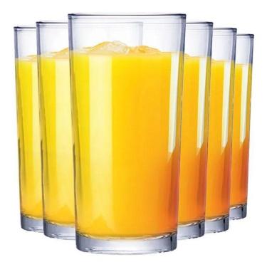 Imagem de Jogo De Copos De Vidro Long Drink Para Água E Suco 255Ml 6Pc