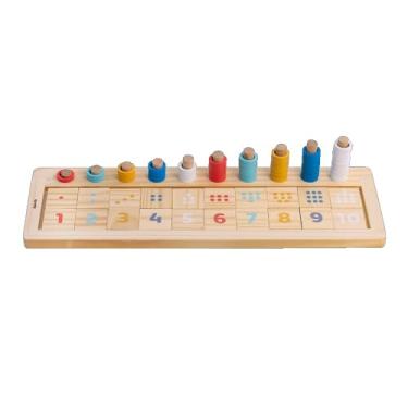Imagem de BRW Brinquedo Educativo Aprendendo Números Madeira 75 Peças